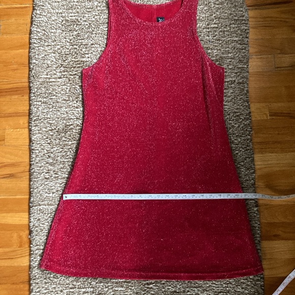 Vintage Red Sparkly Shift Dress by All That Jazz - Size 4-6 90's Y2K - Picture 9 of 12